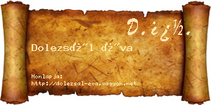 Dolezsál Éva névjegykártya