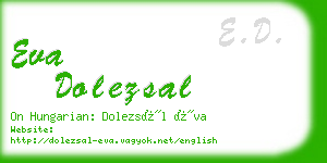 eva dolezsal business card